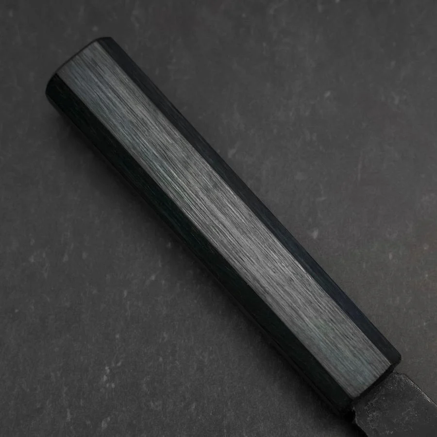Funayuki Sabaki Blue Steel #1 Kurouchi Büffelhorn und Ebenholz Griff 180mm - Image 6