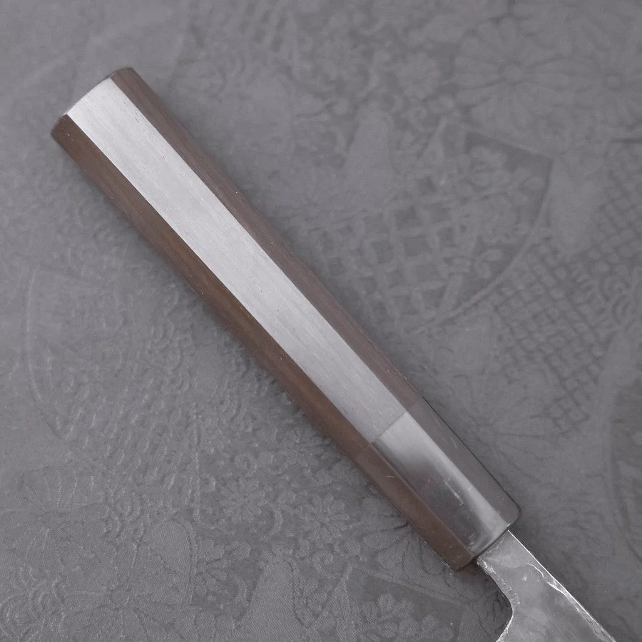 Funayuki Sabaki Blue Super Kurouchi Büffelhorn und Ebenholz Griff 120mm - Image 6