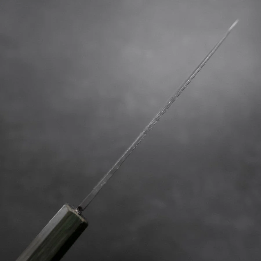 Funayuki White Steel #2 Kurouchi Grüner Urushi Griff 150mm - Image 5