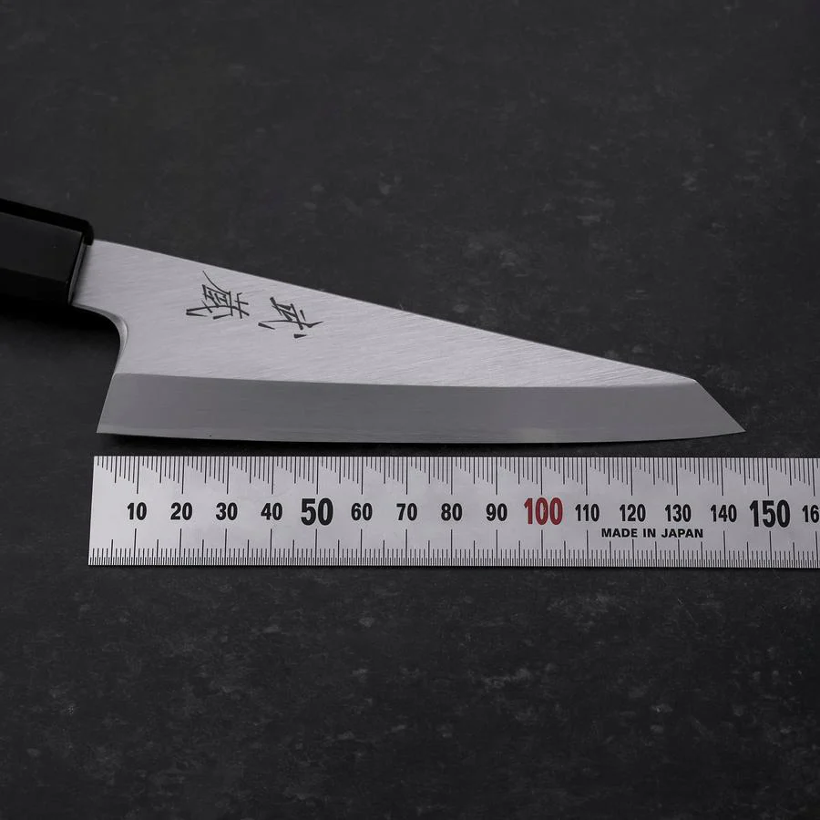 Garasuki Ausbeinmesser White Steel #2 Poliert Büffelhorn und Teakholz Griff 150mm - Image 6