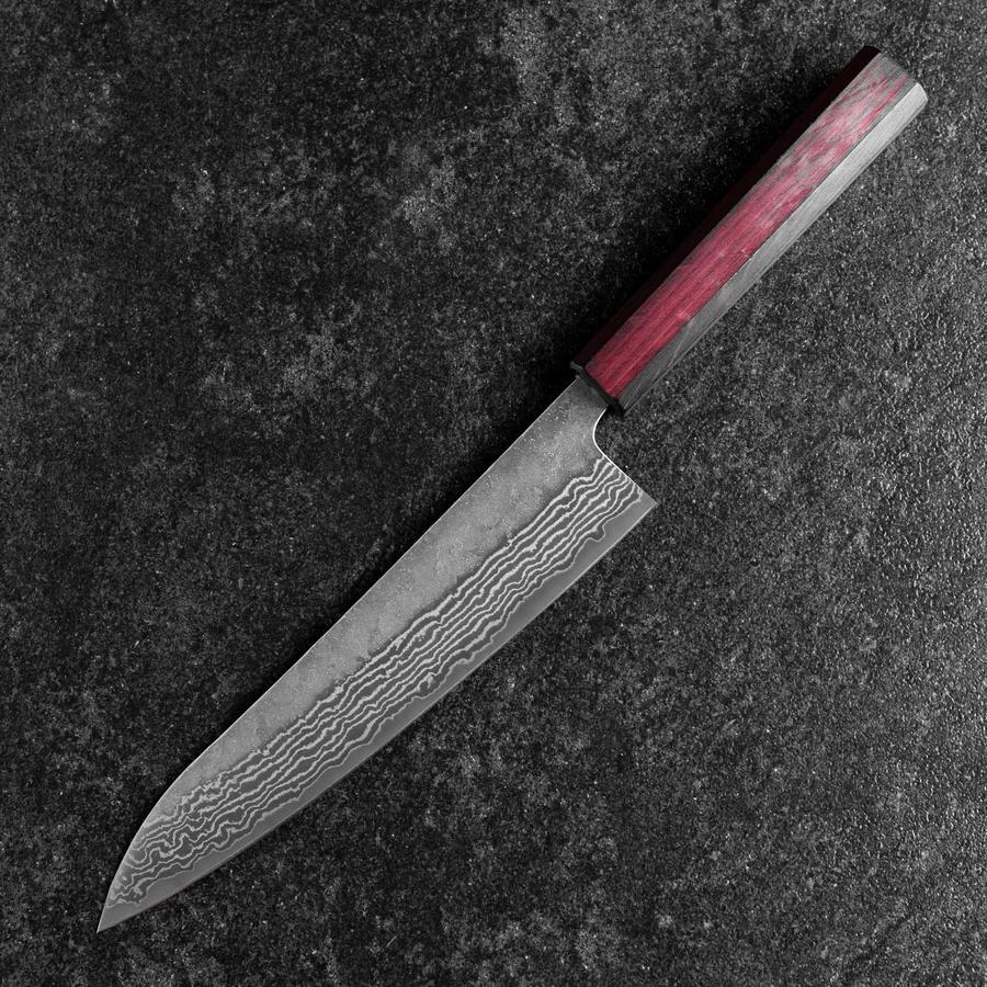 Gyuto 440C Nashiji Damast Lila Urushi Griff 210mm - Image 2