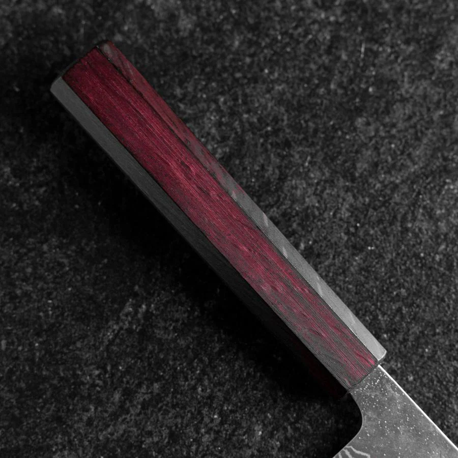 Gyuto 440C Nashiji Damast Lila Urushi Griff 210mm - Image 6