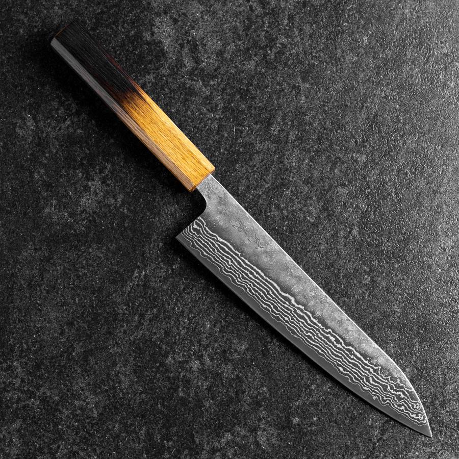 Gyuto 440C Nashiji Damast Yaki Urushi Griff 210mm