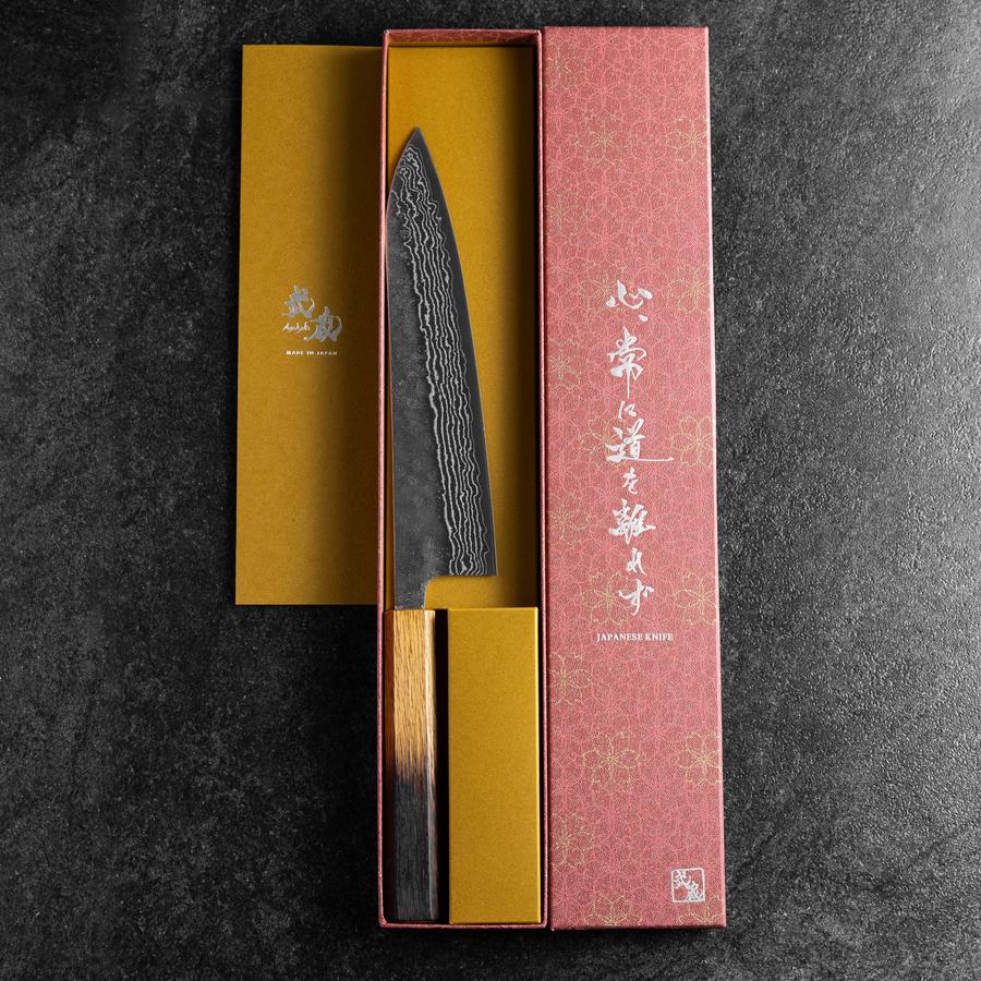 Gyuto 440C Nashiji Damast Yaki Urushi Griff 210mm - Image 8