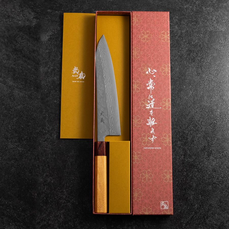 Gyuto 440C Nashiji Damast Zelkove Griff 210mm - Image 8