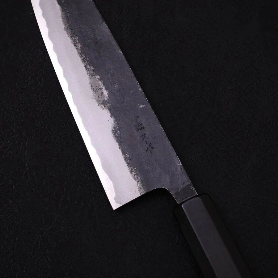 Gyuto Aogami-Super Kurouchi Büffelhorn und Ebenholz Griff 180mm - Image 3