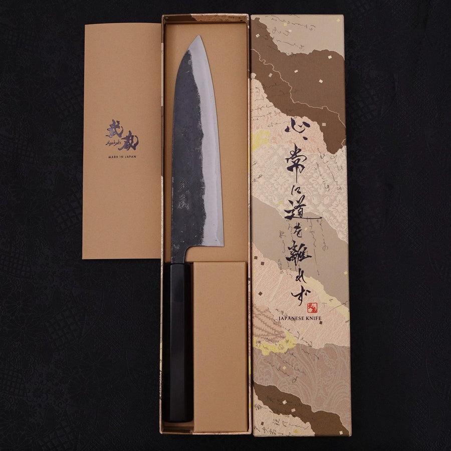 Gyuto Aogami-Super Kurouchi Büffelhorn und Ebenholz Griff 180mm - Image 8