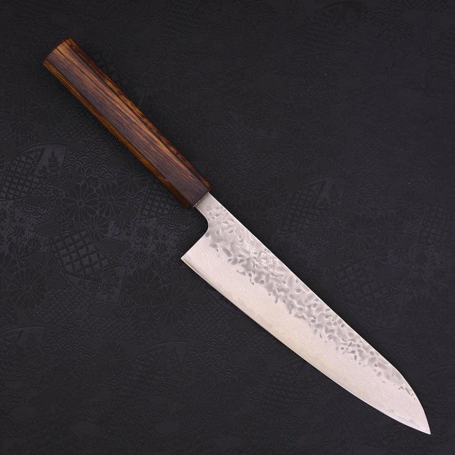 Gyuto AUS-10 Spiegel-Tsuchime Damast Sumi Urushi Griff 210mm