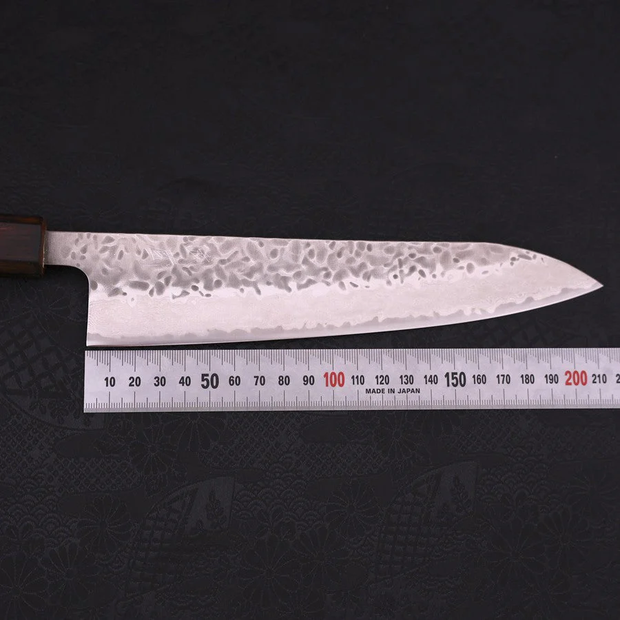 Gyuto AUS-10 Spiegel-Tsuchime Damast Sumi Urushi Griff 210mm - Image 7