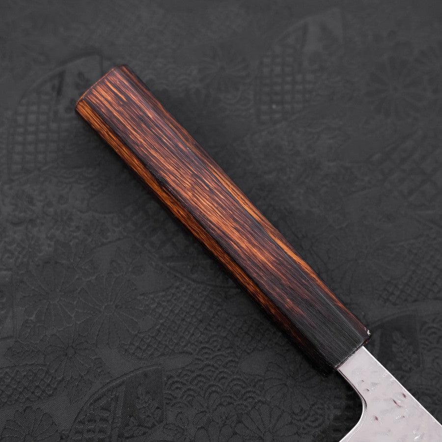 Gyuto AUS-10 Kagami Tsuchime Damast Sumi Urushi Griff 240mm - Image 6