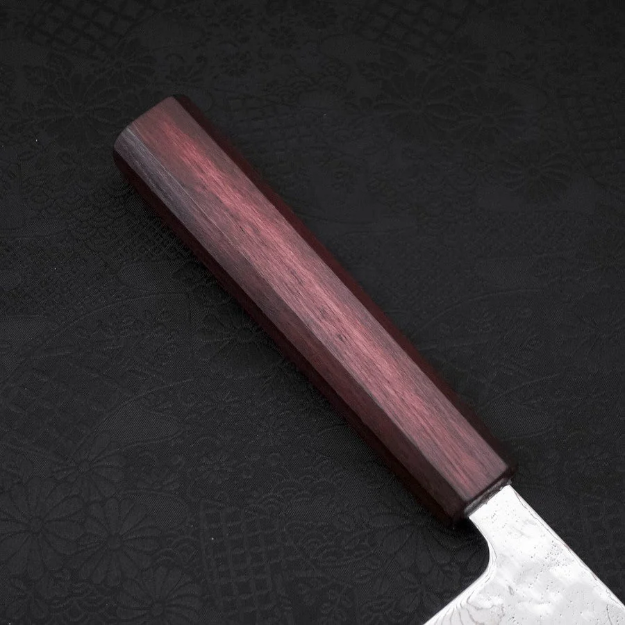 Gyuto AUS-10 Nashiji Damast Lila Urushi Griff 210mm - Image 6