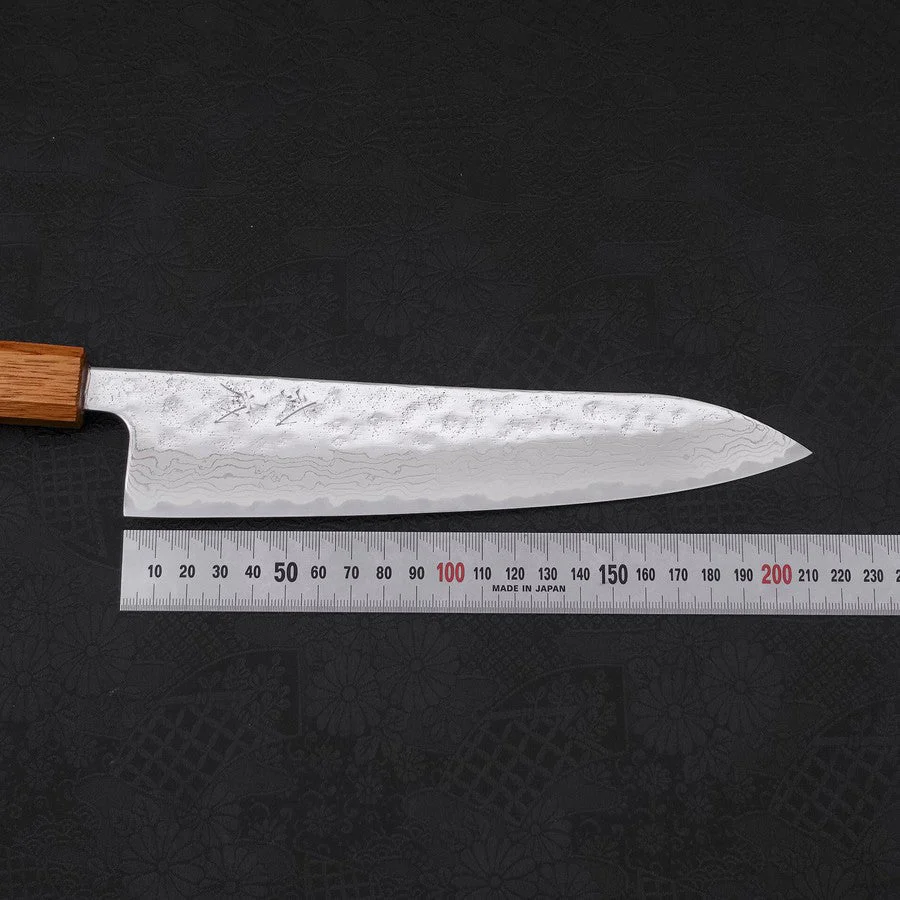 Gyuto AUS-10 Nashiji Damast Yaki Urushi Griff 210mm - Image 7