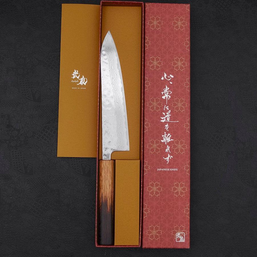 Gyuto AUS-10 Nashiji Damast Yaki Urushi Griff 210mm - Image 8