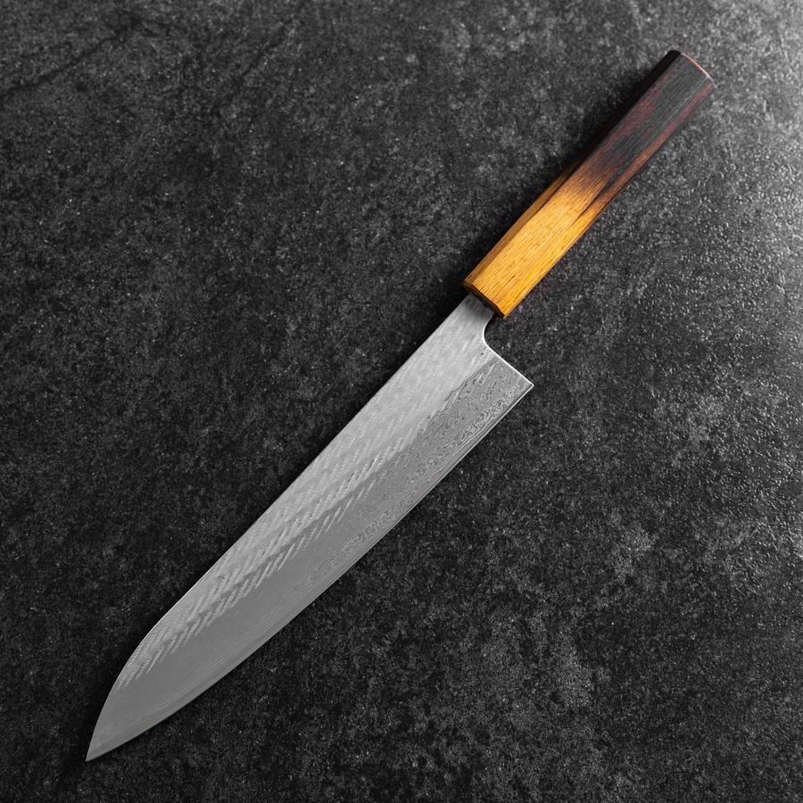 Gyuto AUS-10 Nawame Damast Yaki Urushi Griff 240mm - Image 2