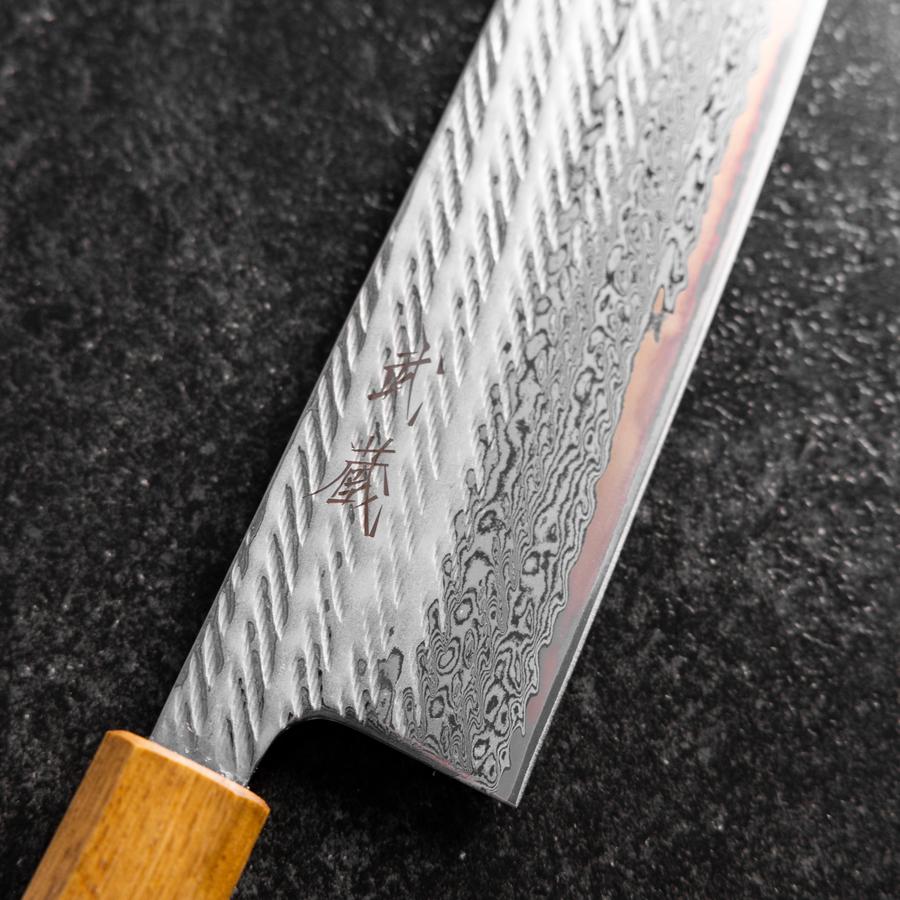 Gyuto AUS-10 Nawame Damast Yaki Urushi Griff 240mm - Image 3