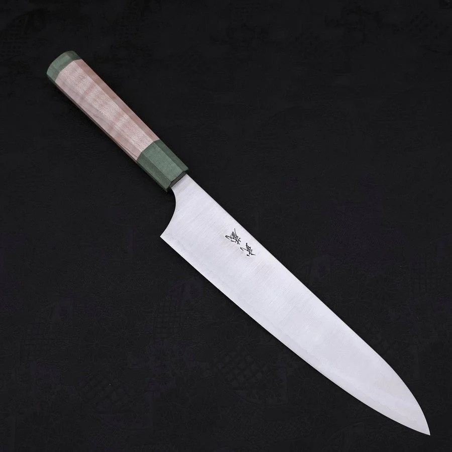 Gyuto AUS-10 Poliert Grüner Ahornholz Griff 240mm