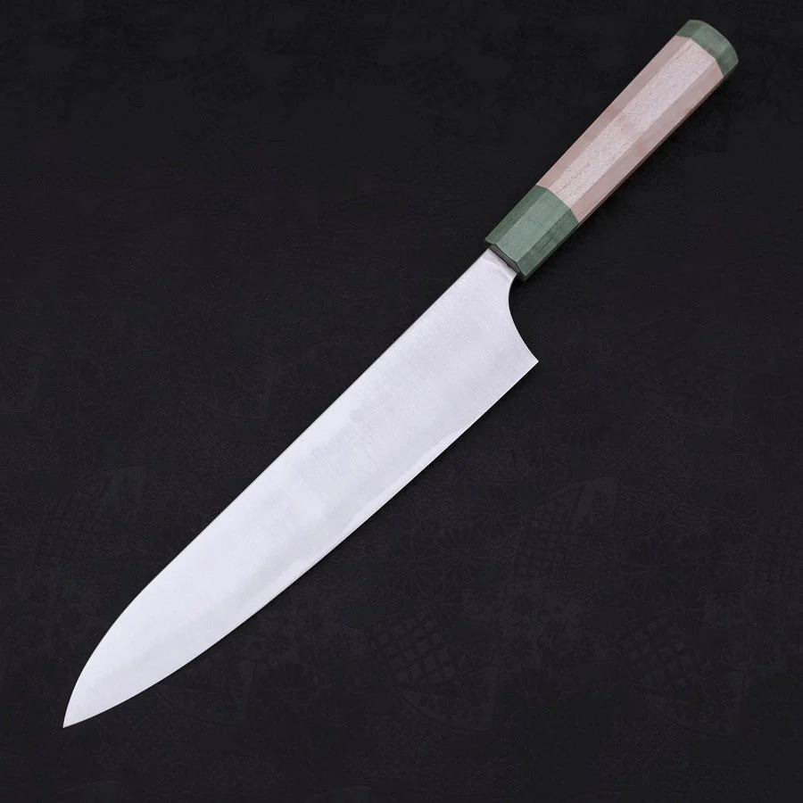 Gyuto AUS-10 Poliert Grüner Ahornholz Griff 240mm - Image 2