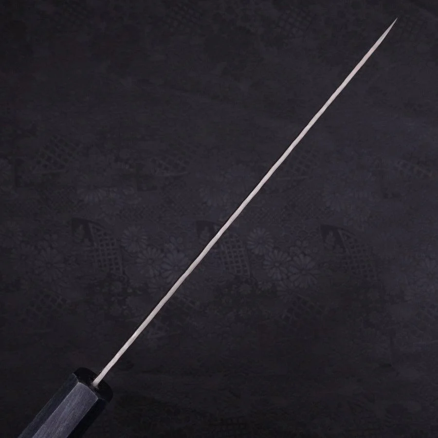 Gyuto AUS-10 Tsuchime Damast Dunkelblauer Urushi Griff 210mm - Image 5