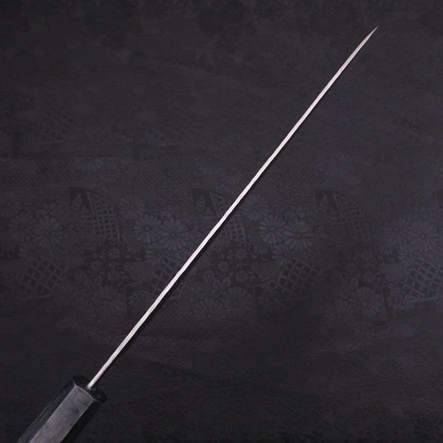Gyuto AUS-10 Tsuchime Damast Dunkelblauer Urushi Griff 240mm - Image 5