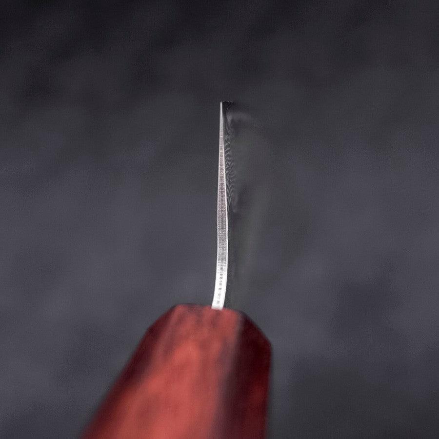 Gyuto AUS-10 Tsuchime Damast Lila Urushi Griff 210mm - Image 4