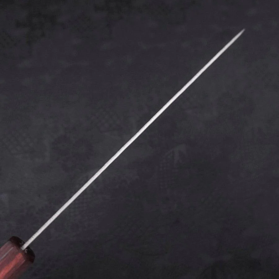 Gyuto AUS-10 Tsuchime Damast Lila Urushi Griff 210mm - Image 5