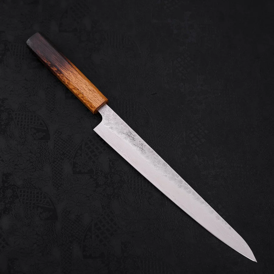 Sujihiki AUS-10 Nashiji Damast Yaki Urushi Griff 240mm