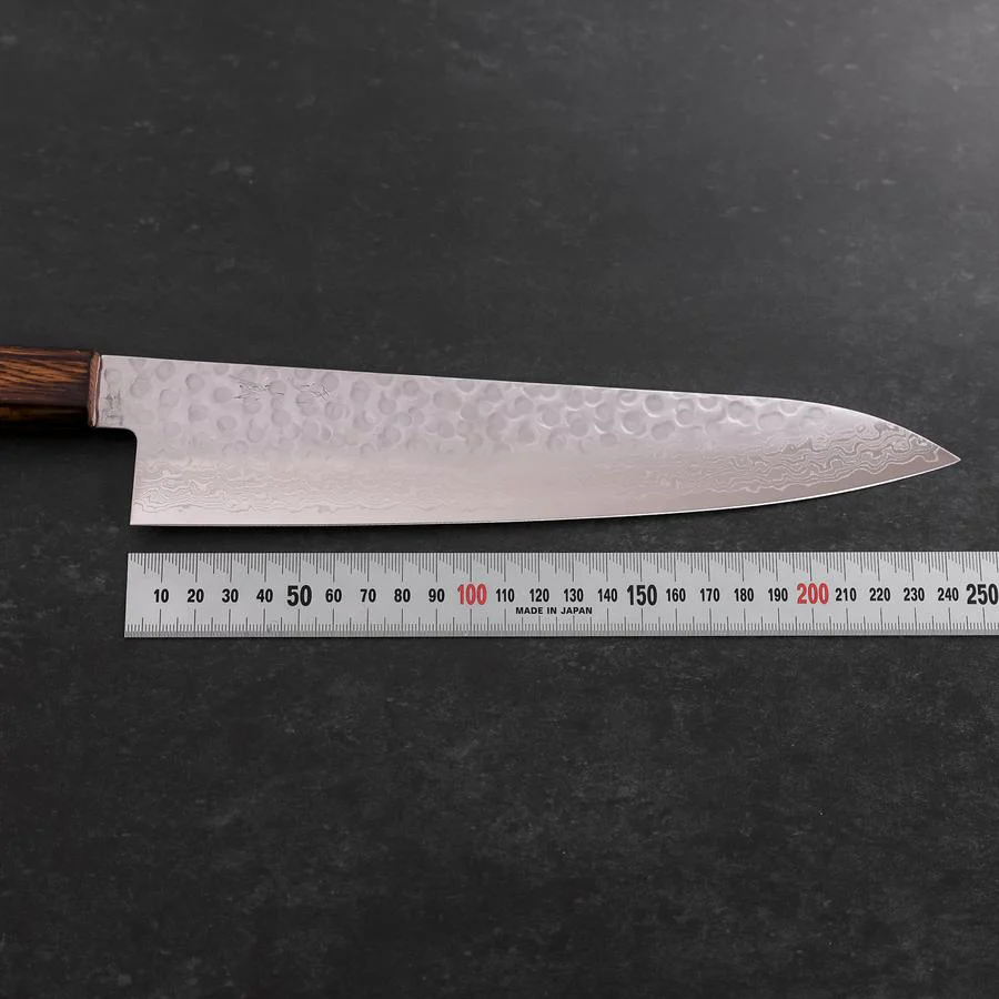 Gyuto AUS-10 Tsuchime Damast Sumi Urushi Griff 240mm - Image 7