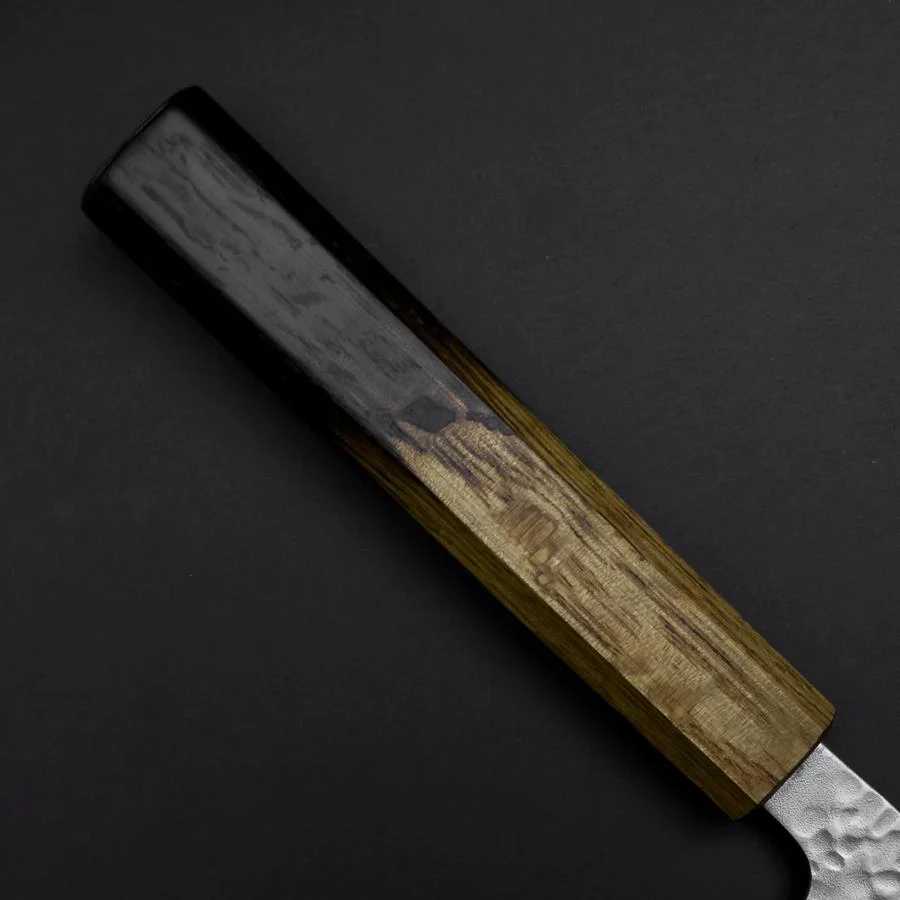 Gyuto AUS-10 Tsuchime Damast Yaki Urushi Griff 210mm - Image 6