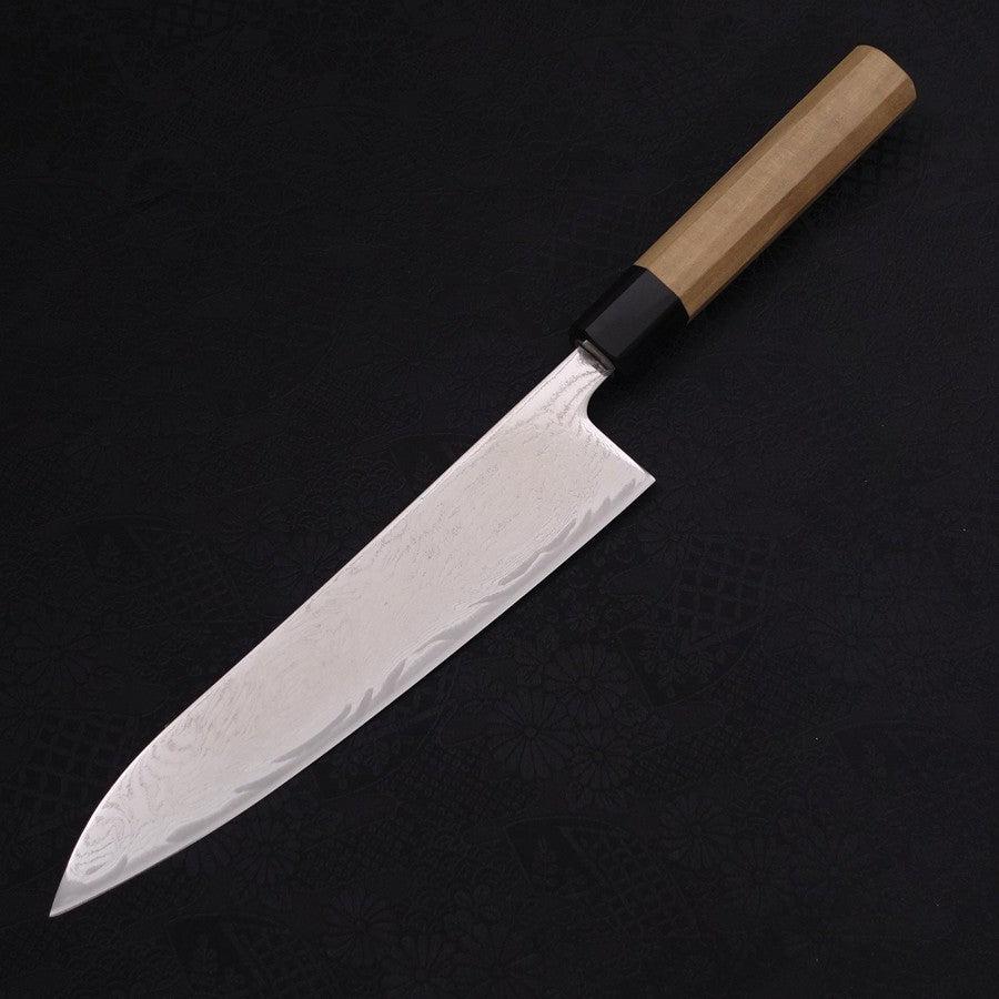 Gyuto AUS-10 Wellen Nickel Damast Büffelhorn und Magnolienholz Griff 210mm - Image 2