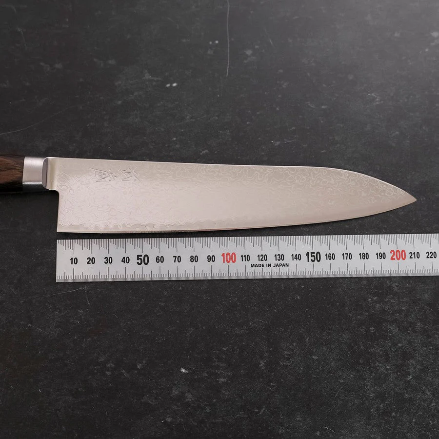 Gyuto AUS-10 Wellen Nickel Damast Westlicher Griff 210mm - Image 7