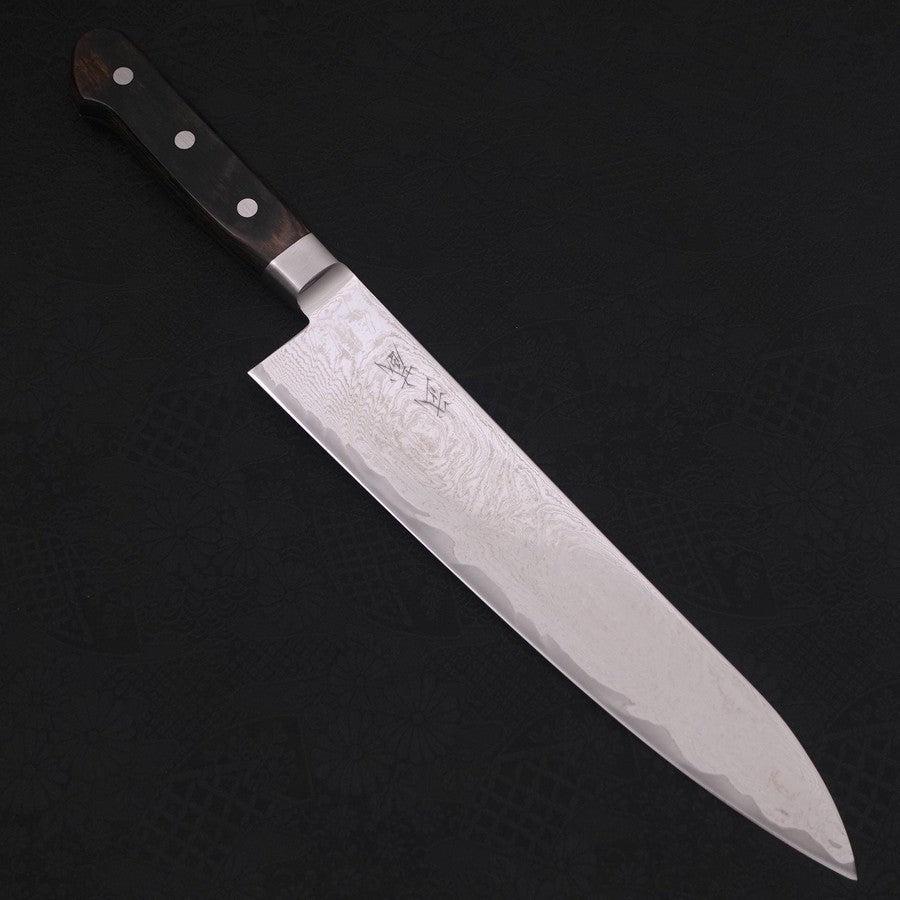 Gyuto AUS-10 Wellen Nickel Damast Westlicher Griff 240mm