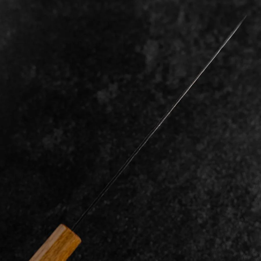 Gyuto AUS-8 Kurouchi Tsuchime Yaki Urushi Griff 200mm - Image 5