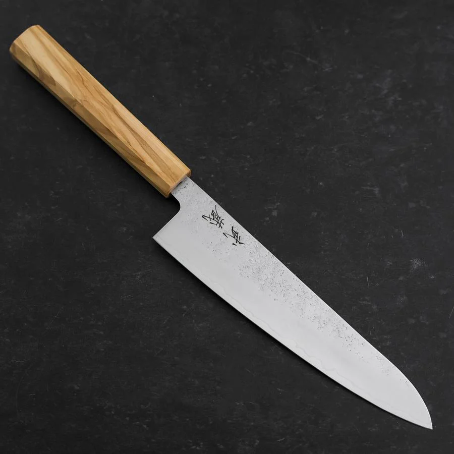 Gyuto AUS-8 Nashiji Olivenholz Griff 195mm