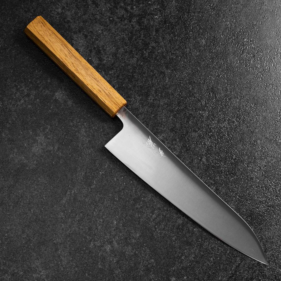 Gyuto AUS-8 Poliert Eichenholz Griff 210mm