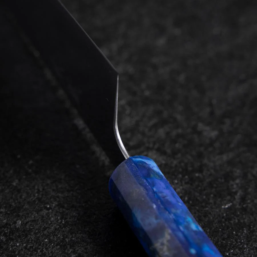 Gyuto AUS-8 Poliert Blauer Ozeanplastik Griff 210mm - Image 4