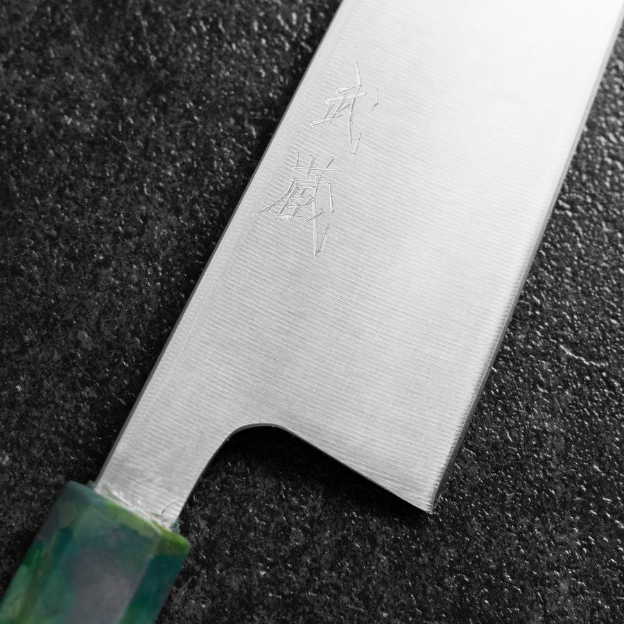 Gyuto AUS-8 Poliert Grüner Ozeanplastik Griff 210mm - Image 3