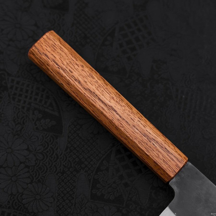 Gyuto Blue Steel #1 Edelstahlummantelung Kurouchi Eichenholz Griff 210mm - Image 6