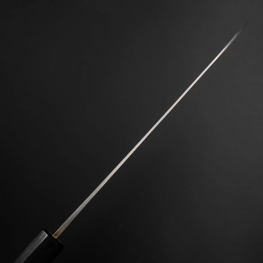 Gyuto Blue Steel #1 Kurouchi Edelstahlummantelung Walnussholz Griff 210mm - Image 5