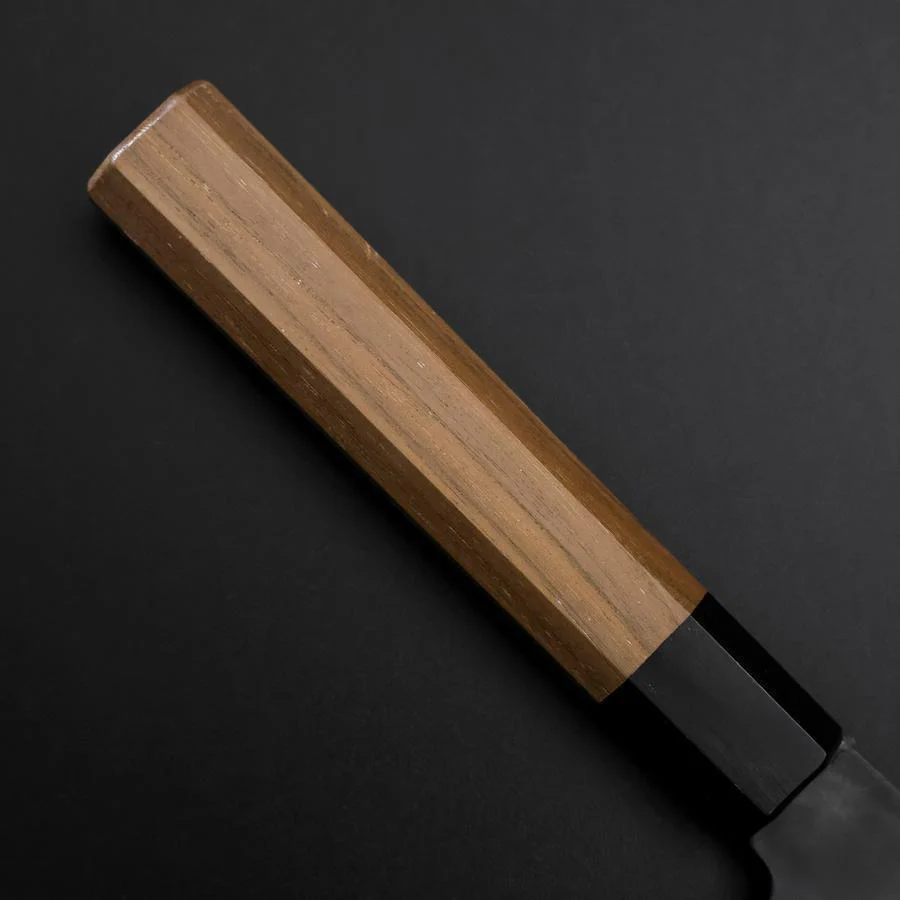 Gyuto Blue Steel #1 Kurouchi Edelstahlummantelung Walnussholz Griff 210mm - Image 6