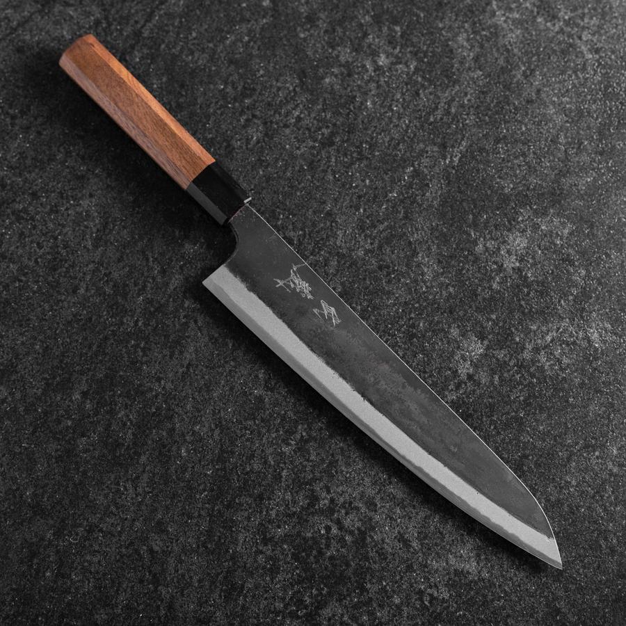 Gyuto Blue Steel #1 Kurouchi Walnussholz Griff 240mm