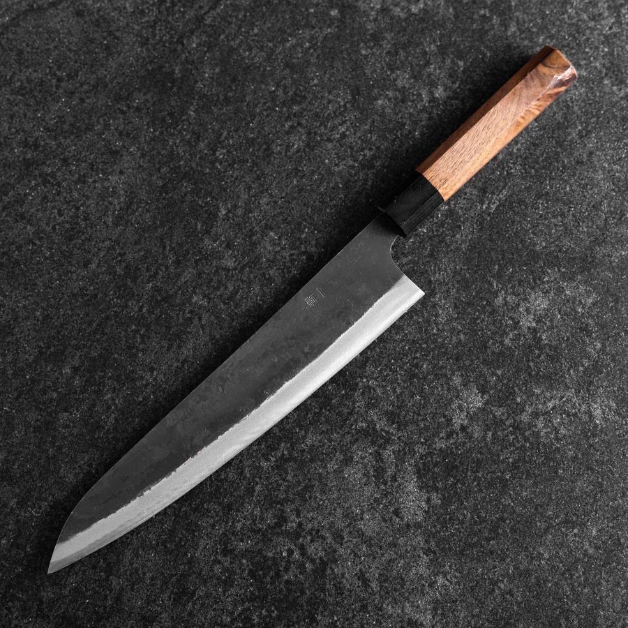Gyuto Blue Steel #1 Kurouchi Walnussholz Griff 240mm - Image 2