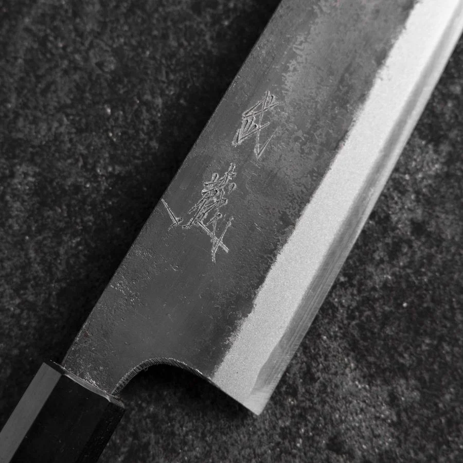 Gyuto Blue Steel #1 Kurouchi Walnussholz Griff 240mm - Image 3