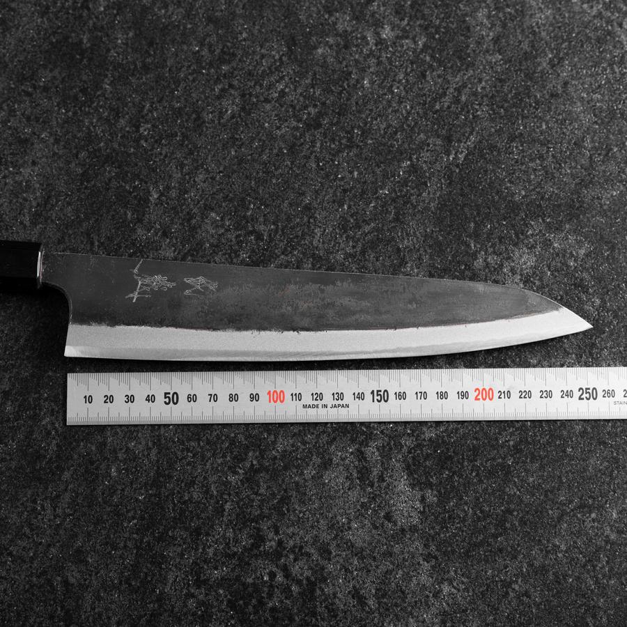 Gyuto Blue Steel #1 Kurouchi Walnussholz Griff 240mm - Image 7