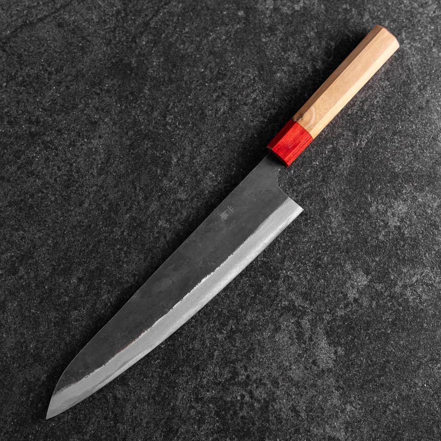 Gyuto Blue Steel #1 Kurouchi Roter Walnussholz Griff 240mm - Image 2