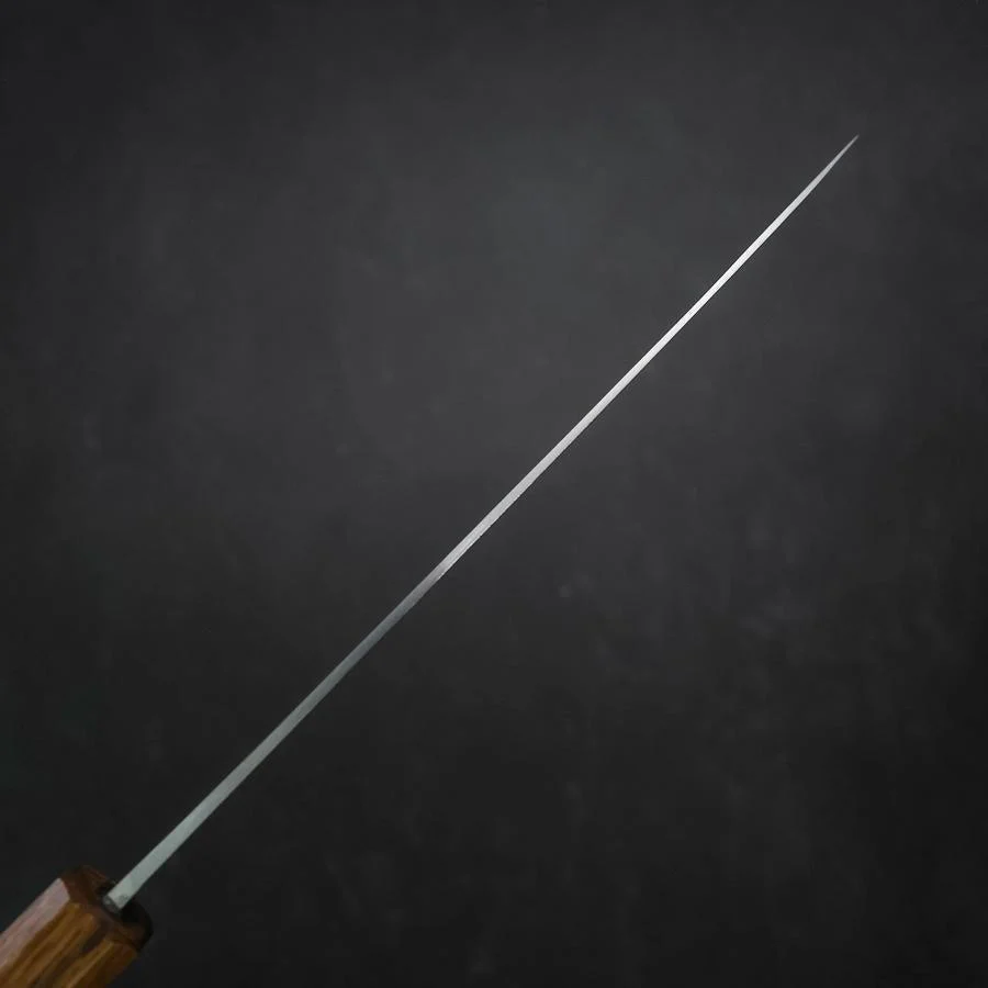 Gyuto Blue Steel #2 Edelstahlummantelung Poliert Eichenholz Griff 165mm - Image 5
