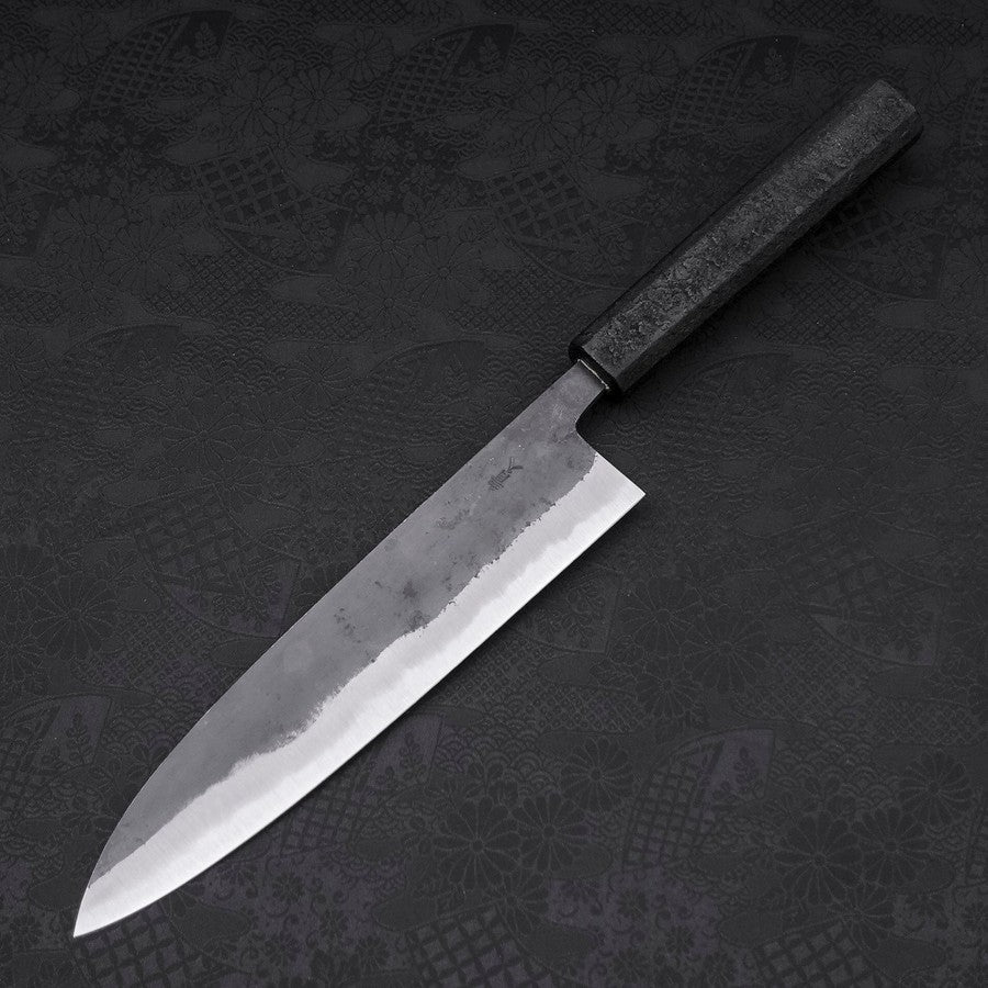 Gyuto Blue Steel #2 Kurouchi Schwarzer Ishime Urushi Griff 210M - Image 2