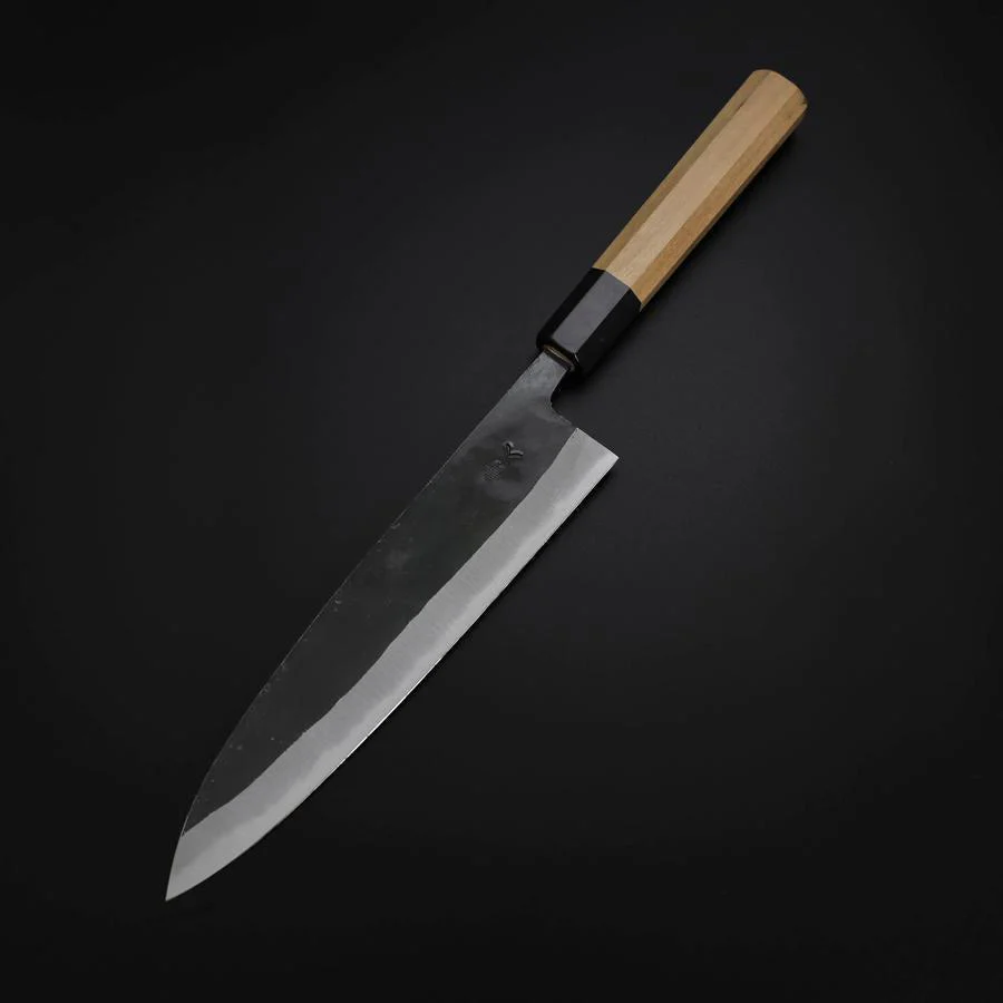 Gyuto Blue Steel #2 Kurouchi Büffelhorn und Magnolienholz Griff 210M - Image 2