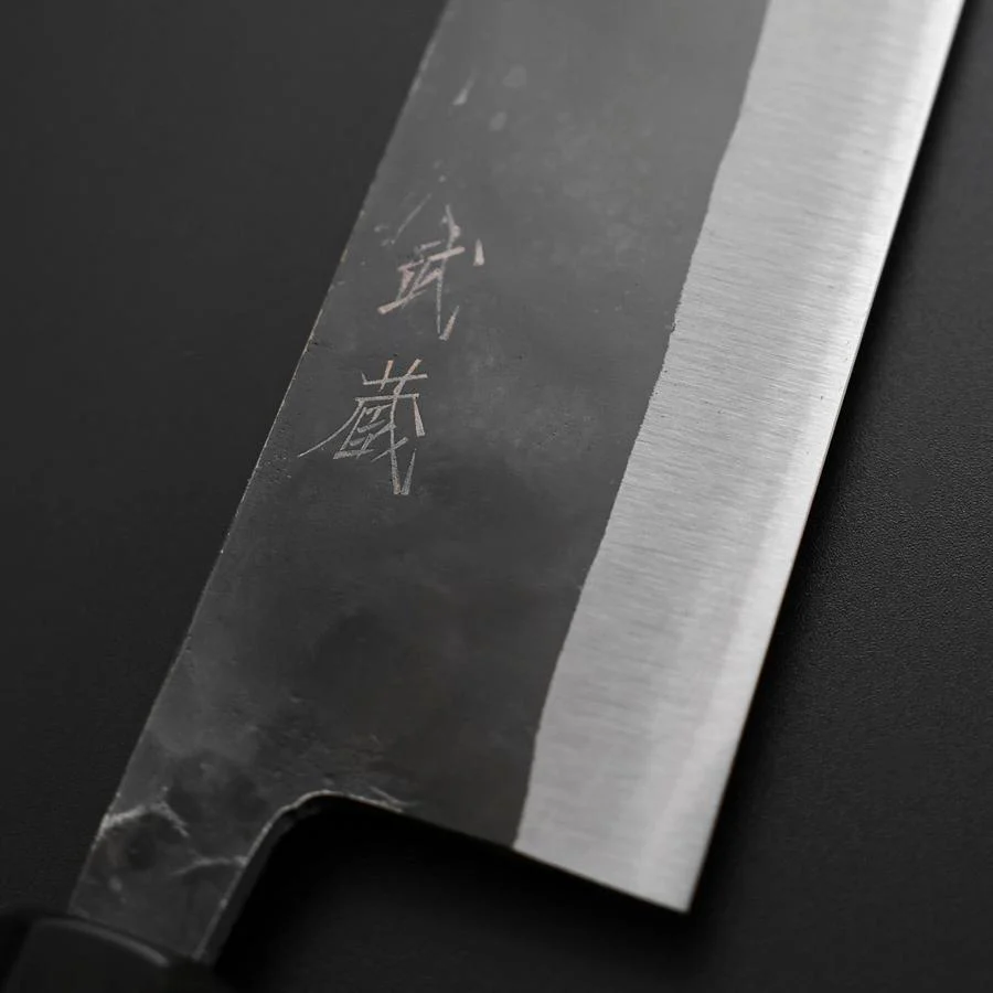 Gyuto Blue Steel #2 Kurouchi Büffelhorn und Magnolienholz Griff 210M - Image 3