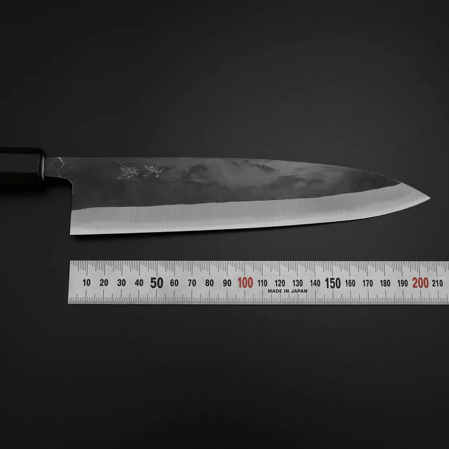 Gyuto Blue Steel #2 Kurouchi Büffelhorn und Magnolienholz Griff 210M - Image 5