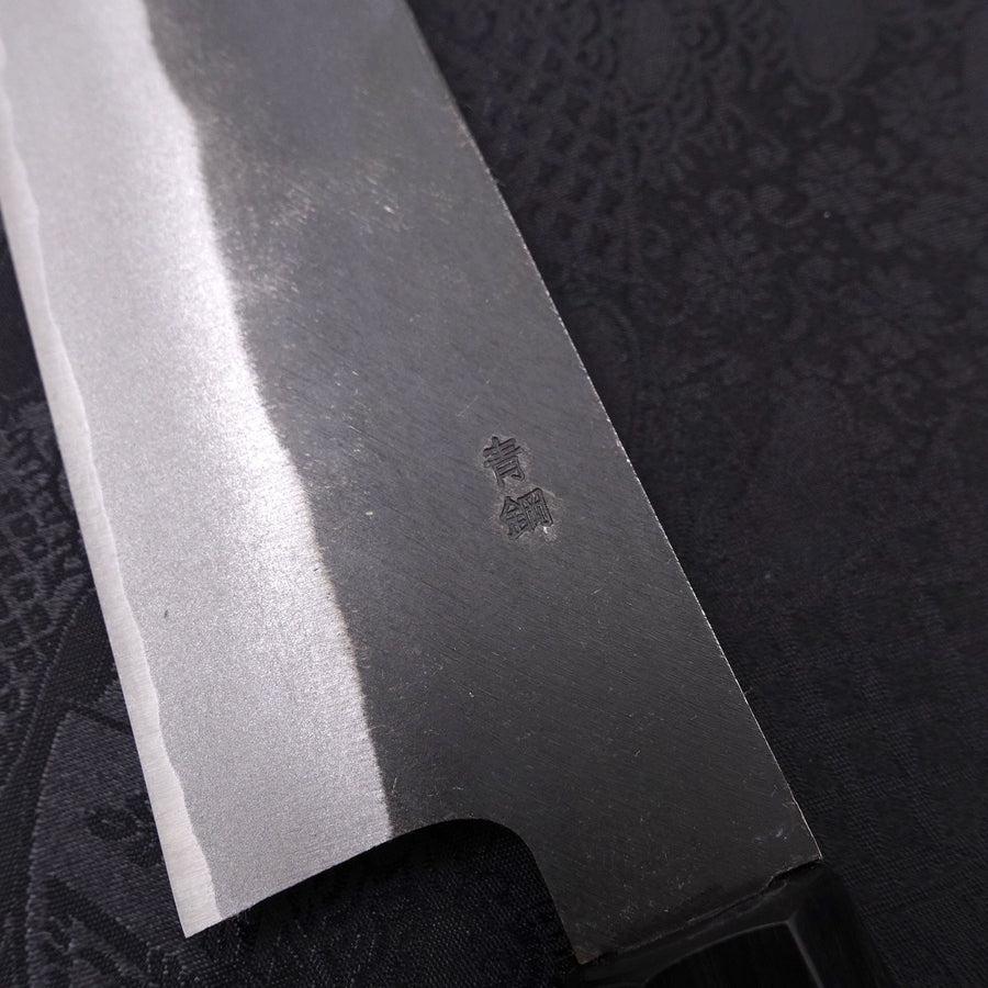 Gyuto Blue Steel #2 Kurouchi Chokin "Drache" Büffelhorn und Ebenholz Griff 210mm - Image 3